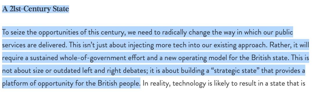 11. Blair sees technology as requiring “a whole of government effort & new operating model for the British state”

and also says

“This is not about size or outdated left and right debates"

In other words, both left & right are working together to achieve the global elite aims. 