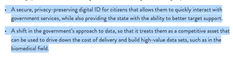 15. But here is the real kernel of it all and how it is envisaged to work. To build the AI-era infrastructure you need a Digital ID as well as "a shift in the government’s approach to data"

Blair wants the govt to control you and your data. 