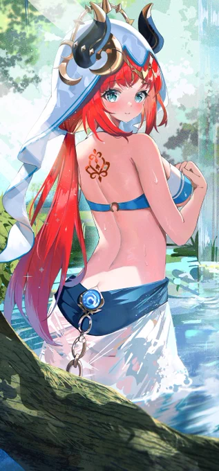水浴びニィロウ#Gensinimpact  #原神 
