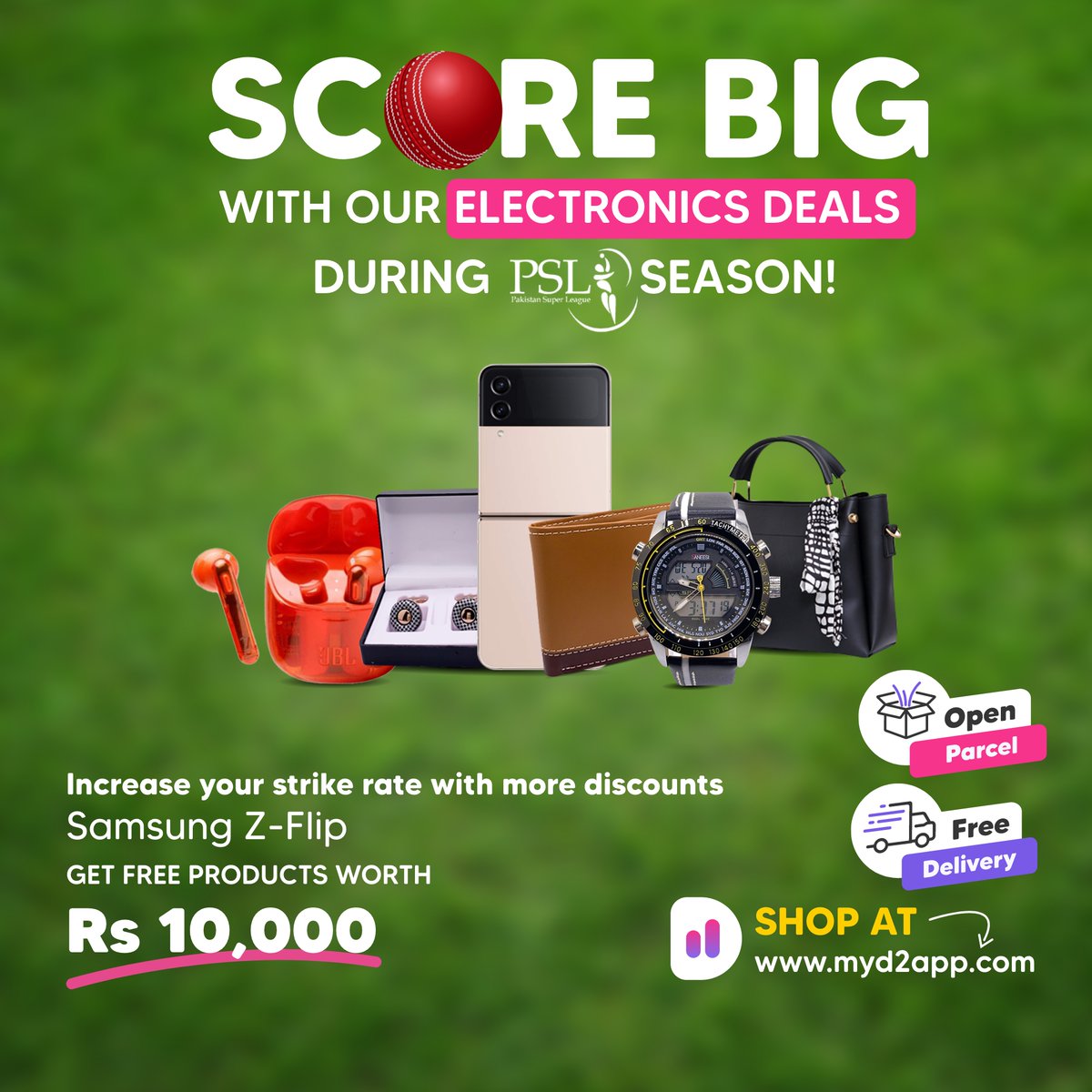 d2say1's tweet photo. Increase your strike rate with more discounts 📲Samsung Galaxy Z Flip 4 &amp; Get Free items worth Rs.10,000/- absolutely free 🥳

Buy Now: https://t.co/Egua84fD68

#SamsungFlipZ #MyD2App #FreeGifts https://t.co/6X0SyUnq85