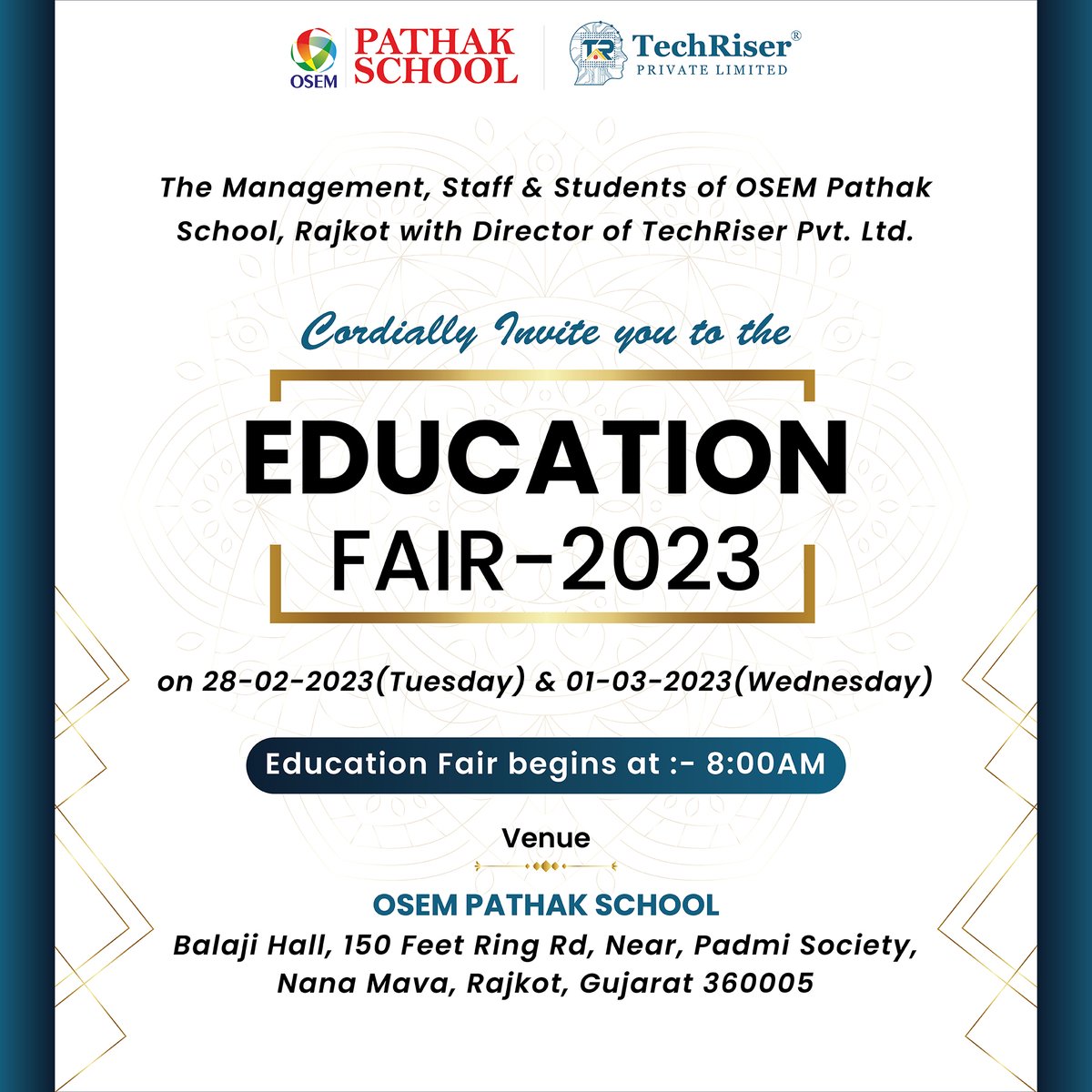 Join to Experience the Future ! See You at Fair.

#osem #osempathakschool #techriserpvtltd #EducationFair #HigherEducation #StudentOpportunities #CareerDevelopment #AcademicSuccess #FutureEducation #LearningOpportunities #StudentLife #EducationForAll #welcome #weinviteyou #joinus