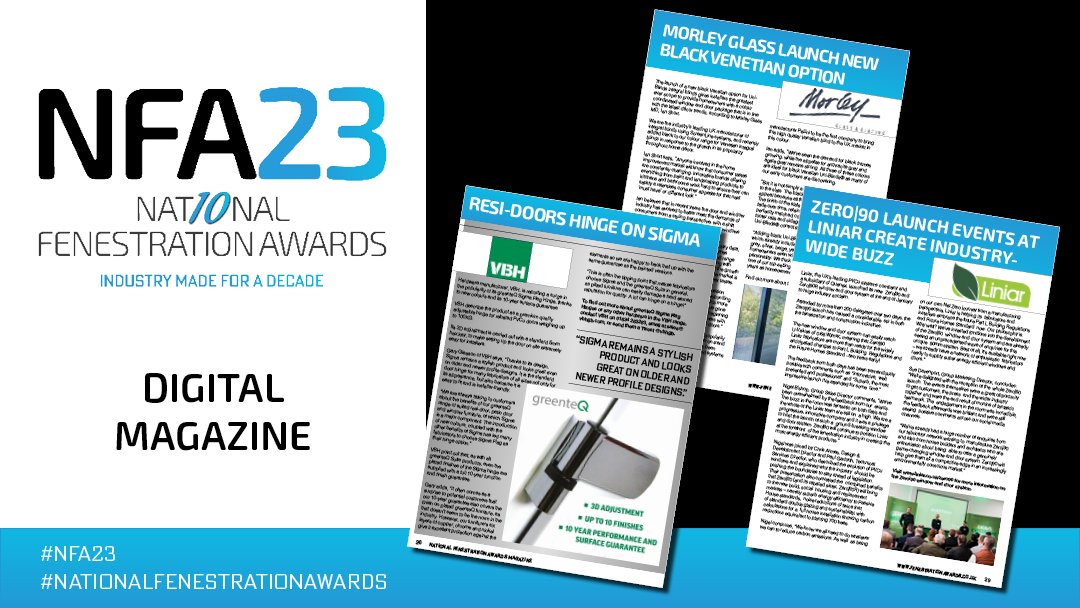 NatFenAwards's tweet image. NFA Digital magazine is available all day, everyday online. See the latest articles from: @VBHGB @MorleyGlassGlaz @Liniarprofiles issuu.com/fenestrationaw… #hardware #windowsystems #integralblinds