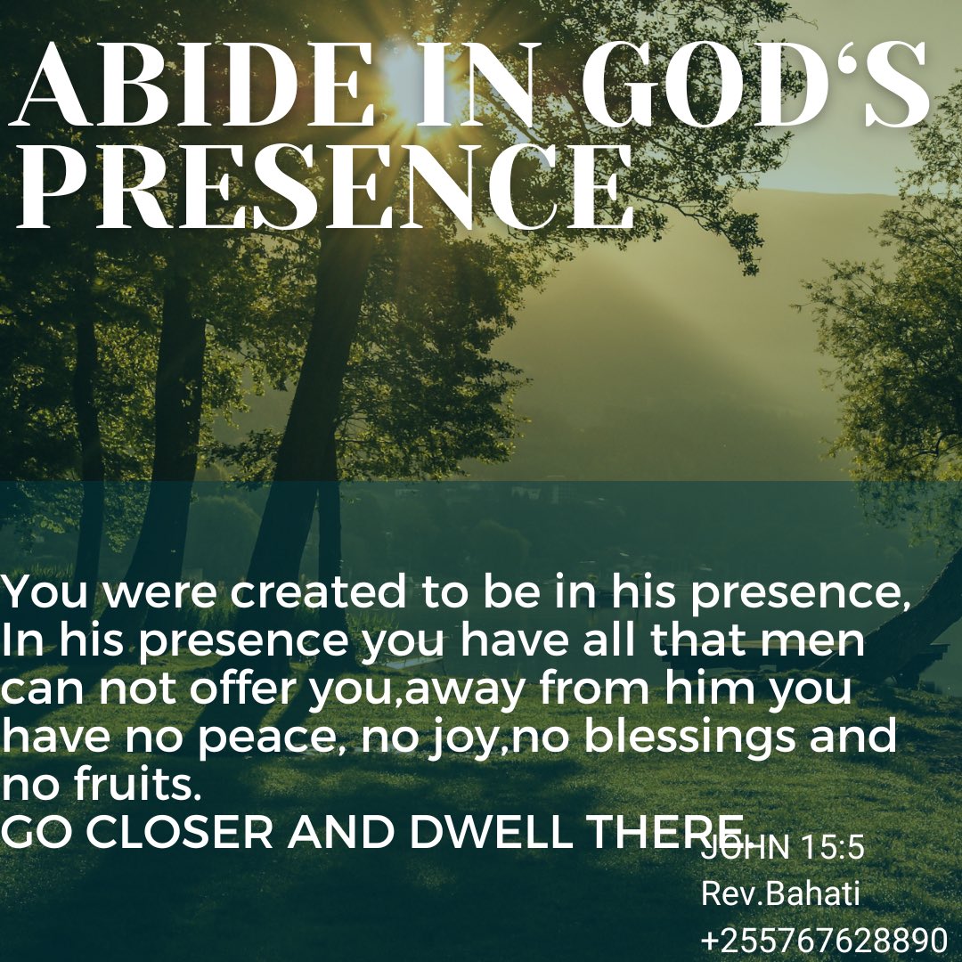 RevBahati's tweet photo. JOHN 15:5
“Yes, I am the vine; you are the branches. Those who remain in me, and I in them, will produce much fruit. For apart from me you can do nothing. https://t.co/CISjpV3FTH