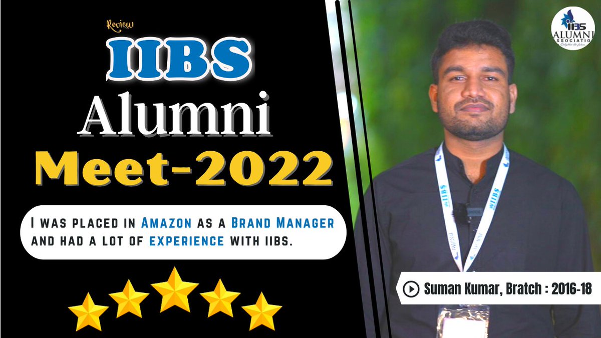 iibsonline's tweet photo. ๐ฃ๏ธ IIBS B School Alumni Speak 2022 Mr. Suman Kumar Addresses his experiences with the IIBS journey
Learn More - https://t.co/RfWhVi6rGh
#iibs #alumni #speak #mba #business #education #bschool #management #mbalife #college #gmat #career #pgdmstudent #mbastudent #marketing https://t.co/iC8UOJSzMd