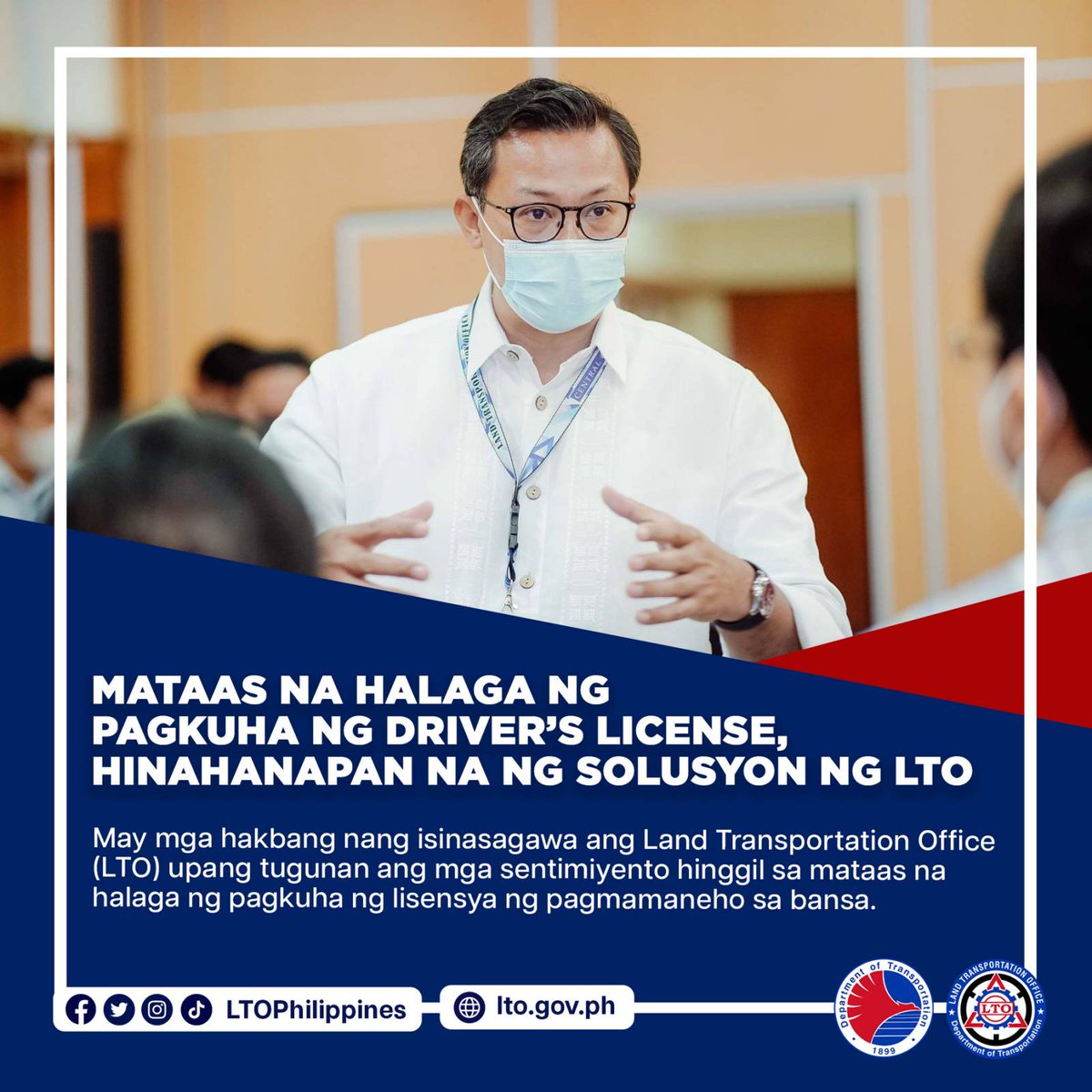 LTOPhilippines's tweet photo. May mga hakbang nang isinasagawa ang Land Transportation Office (LTO) upang tugunan ang mga sentimiyento hinggil sa mataas na halaga ng pagkuha ng lisensya ng pagmamaneho sa bansa.
Read more -> https://t.co/nqhm3R19ky
#LTOPH🇵🇭
#LTOPhilippines
#DOTrLTO
#WorkingLTO https://t.co/63Bf4kAiP4