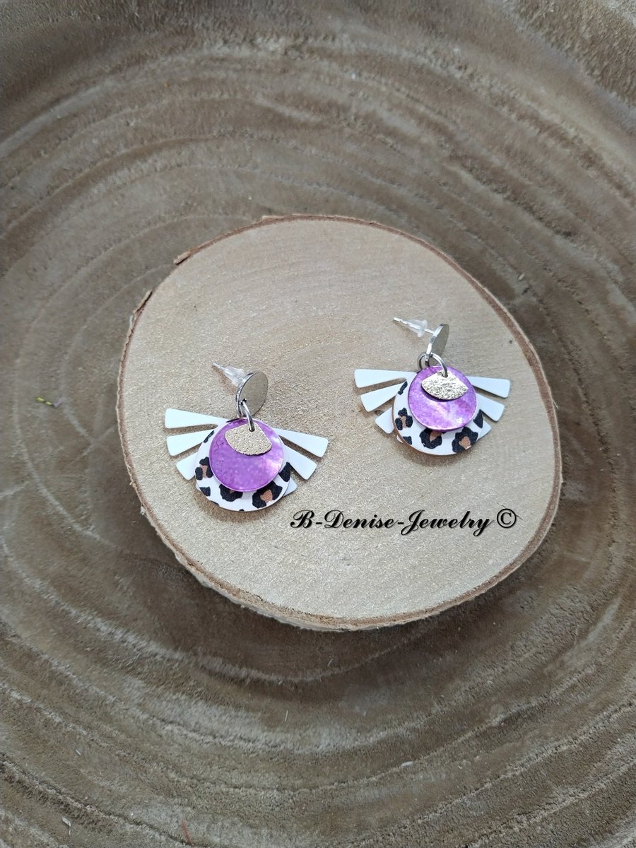 BDenisejewelry's tweet photo. Excited to share the latest addition to my #etsy shop: Original boucle d'oreilles Puce argente. en bois imprime leopard acier inoxydable Metal T:2cm x 3.5cm b-denise-jewelry-creation https://t.co/rOpqS33Ka7 #purple #semicircle #geometric #white #women #no #wood #pushba https://t.co/mJwPW17n0F
