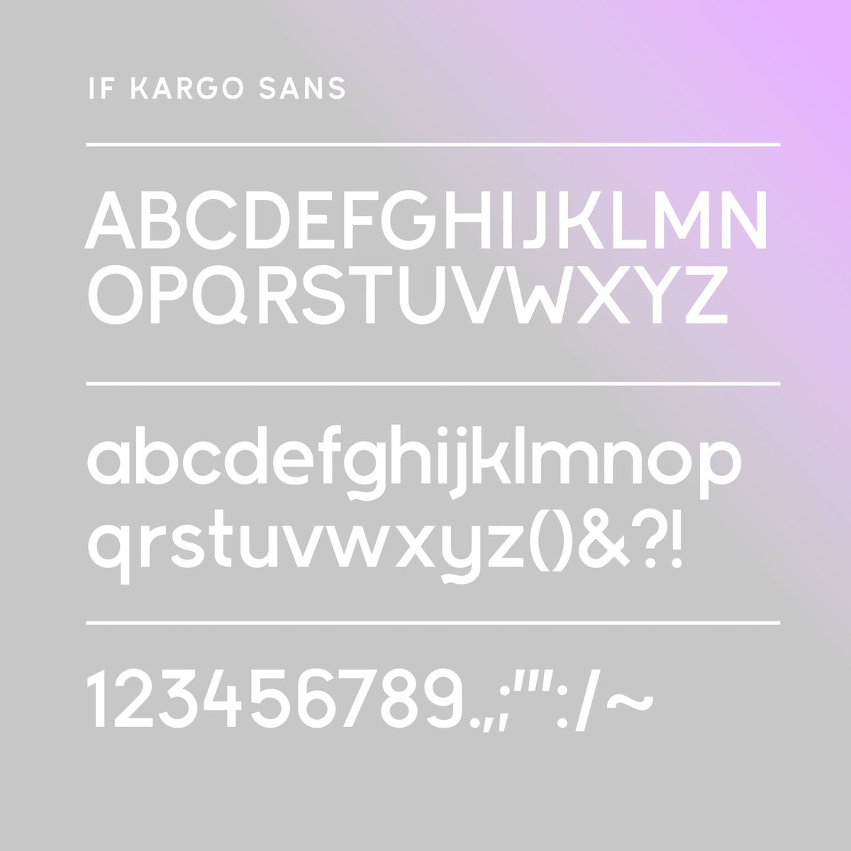 IF KARGO SANS font by @iframefonts 

#fonts #GraphicDesign #typography #type #dailytype