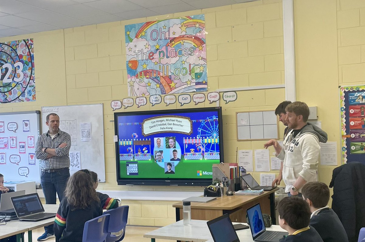 OatlandsPrimary's tweet image. Fantastic introduction to computer science and coding today with Michael, Tim, David, Felix and Dan from @Microsoftirl  #microsoftlifeireland #monthofcode #hourofcode