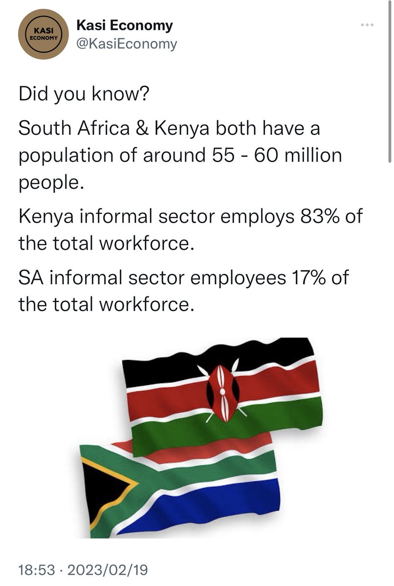 Lessons to be learnt from Kenya.

Kenya unemployment rate: 5.74%
Banana Republic unemployment rate: 33.56%