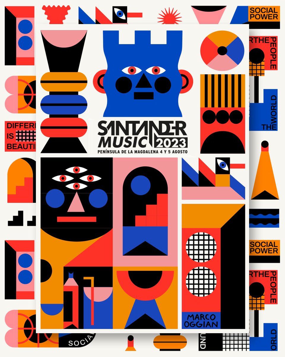 santandermusic's tweet photo. ¡Tenemos fecha oficial confirmada para #SantanderMusic2023! Nos vemos y nos bailamos en La Magdalena los días 4 y 5 de agosto de 2023.

Y esto os lo anunciamos con la nueva imagen que nos va a acompañar en esta edición, creación de Marco Oggian a quien os iremos presentando  🧡 https://t.co/WhwQDGdCaU