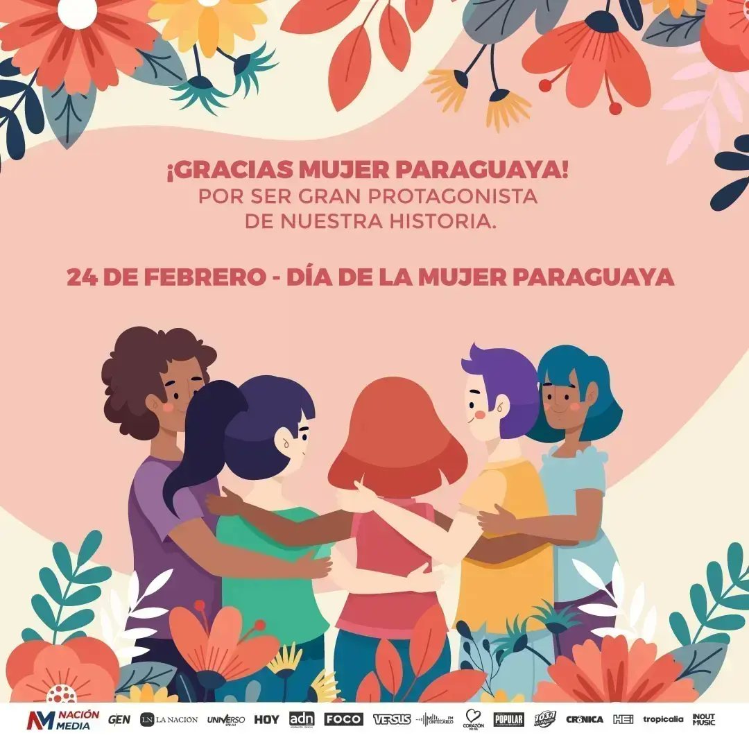 🎀 Son 250 voces de Nación Media, que día a día demuestran ese coraje, determinación y valentía. 
Recordamos esta fecha agradeciendo a todas las mujeres paraguayas que hacen de nuestro país un lugar especial, único y diferente. 🇵🇾

#DiaDeLaMujerParaguaya #NacionMedia