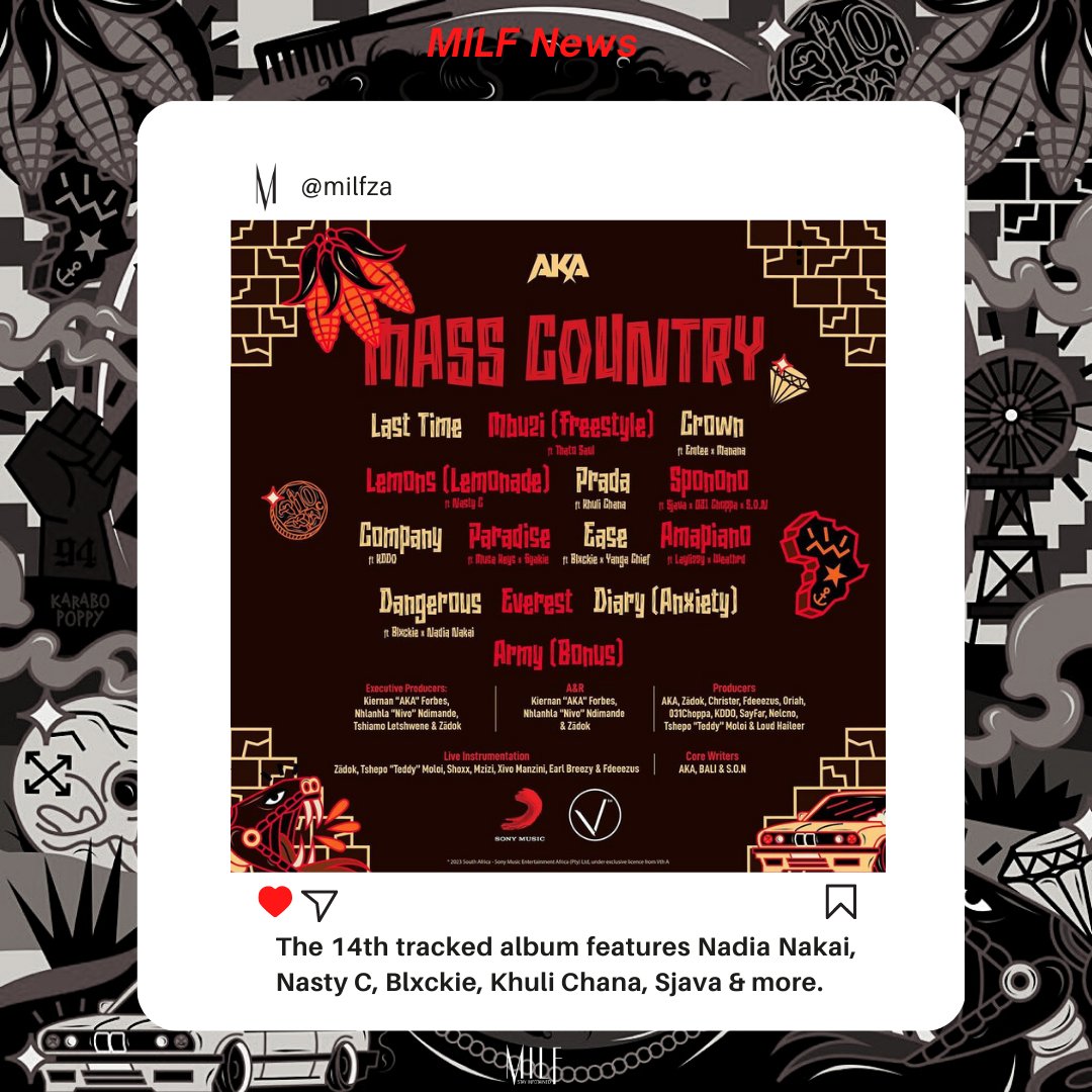 'Mass Country' drops 2 weeks after AKA's tragic passing. 
🇿🇦

#akaworldwide #MassCountry #milfnews