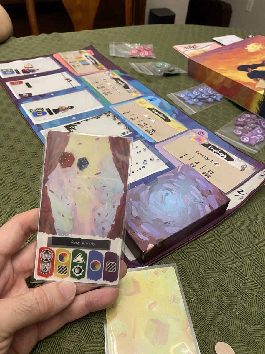 cognitive_gamer's tweet photo. First game of Canvas by @R2iGames. Pretty game and a nice puzzle. Looks like a good game for my Cognition of Gaming class. https://t.co/D2WHs8Yfed