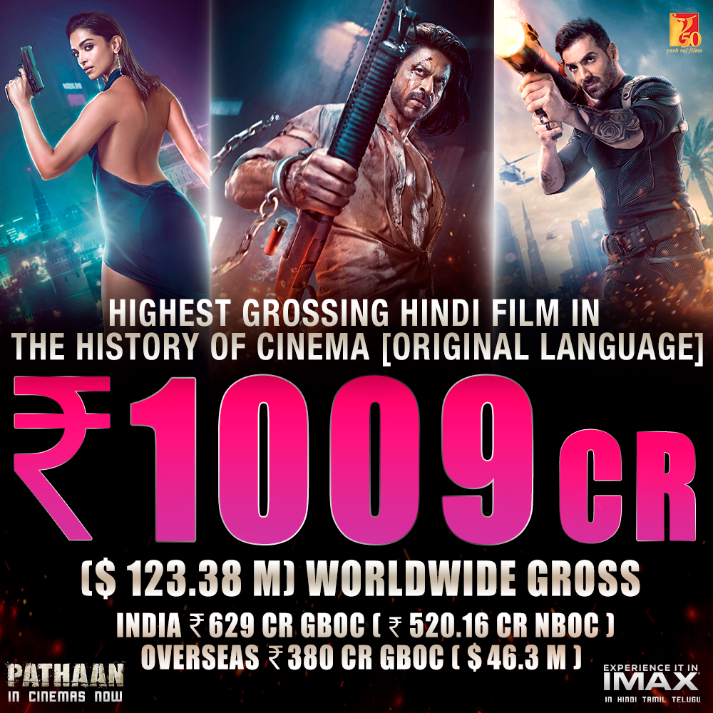 yrf's tweet photo. #Pathaan celebrations continue, with all your love! ❤️
Book your tickets for #Pathaan NOW - https://t.co/SD17p6x9HI | https://t.co/VkhFng6vBj 

Celebrate #Pathaan with #YRF50 only at a big screen near you, in Hindi, Tamil and Telugu. https://t.co/qOdyfRcW3H