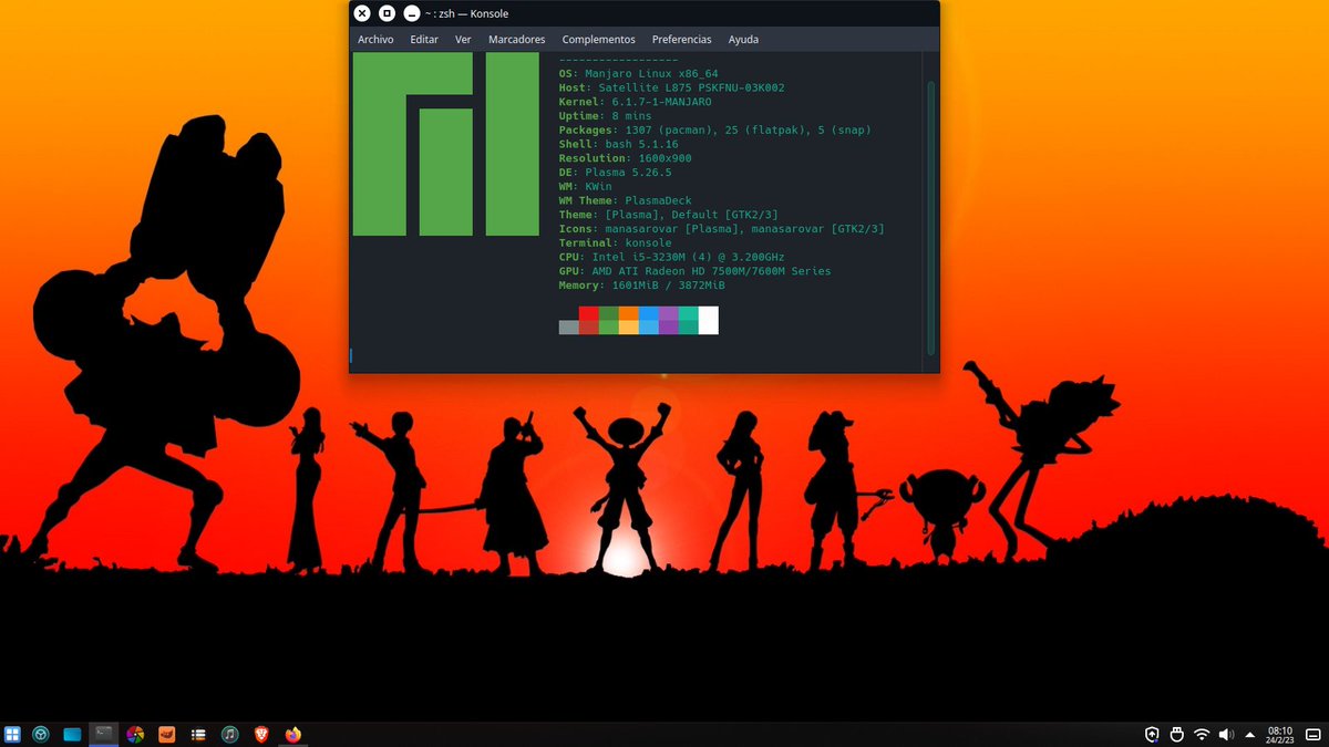 Mi #ViernesDeEscritorio  con #Manjaro  #Plasma #Linux.

Saludos, linuxeros.