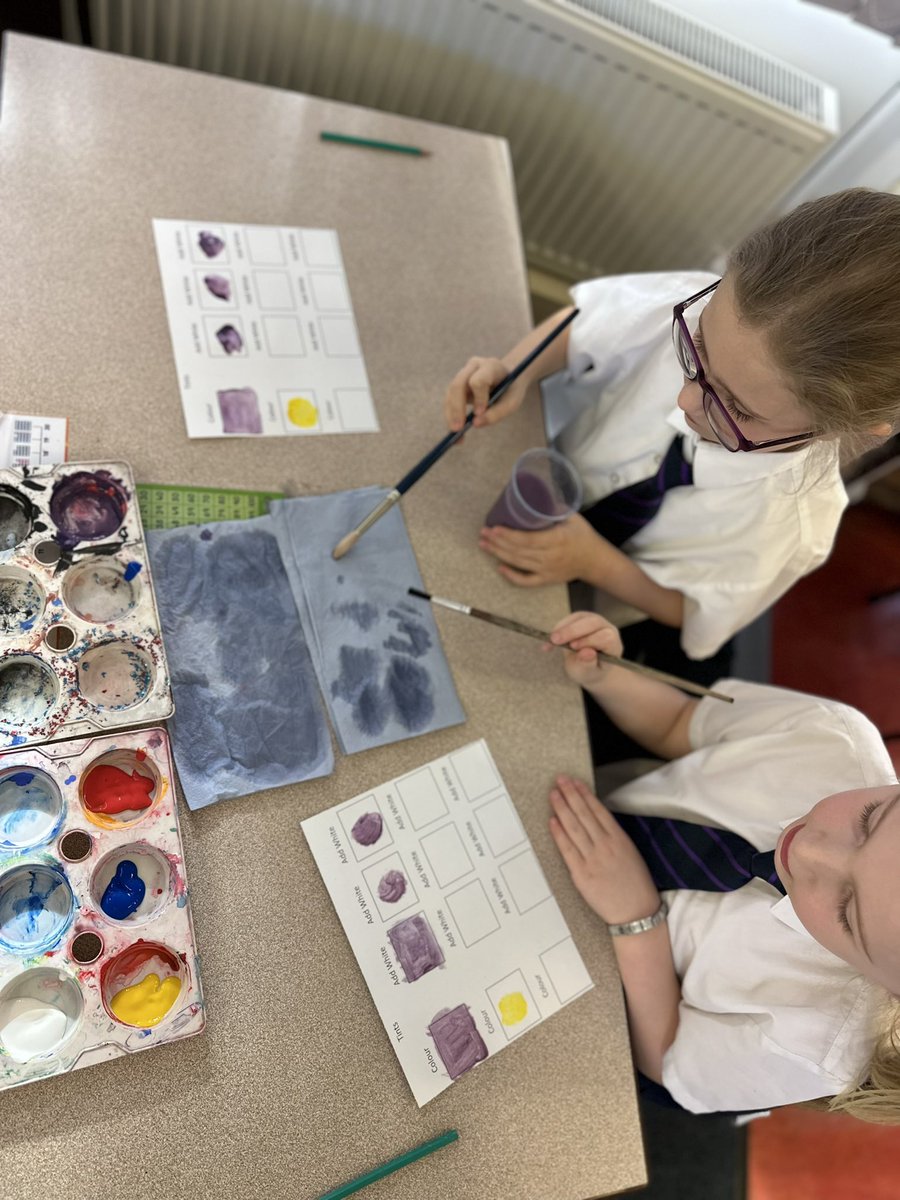 hancox_miss's tweet photo. Experimenting with tints and shades in art this morning! 🎨 #themillart #becreative https://t.co/fCtxXe8AzO