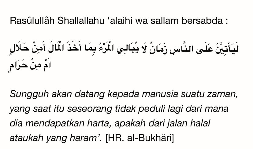 lilaccountz's tweet image. Pentingnya nyari rezeki dari jalan dan dengan cara yg halal itu karena emang apapun yg masuk ke tubuh kita, sedikit banyak bakal mempengaruhi ke akhlak juga. Daging yg tumbuh dr harta haram, bakal mempengaruhi akhlak orang tsb😣

Terutama utk bapak2–