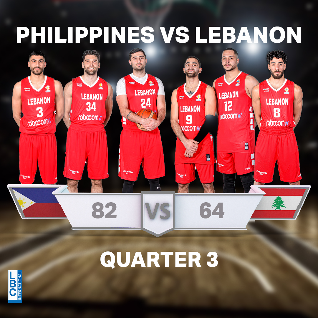 Quarter 3 results | #Lebanon Vs #Philippines | #WinForAll | #WinForLebanon | #FIBAWC

Watch the game Live on LB2 and on lbcgroup.tv
<a href="/LBCISports/">LBCISports</a>
<a href="/LB_TWO/">LB2 International</a>