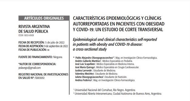 PolavegoJJ's tweet photo. Y se publicó https://t.co/1oEX5RJsWF #COVID19 #obesidad #covid19persistente #covidprolongado https://t.co/TjXRRJD6hN
