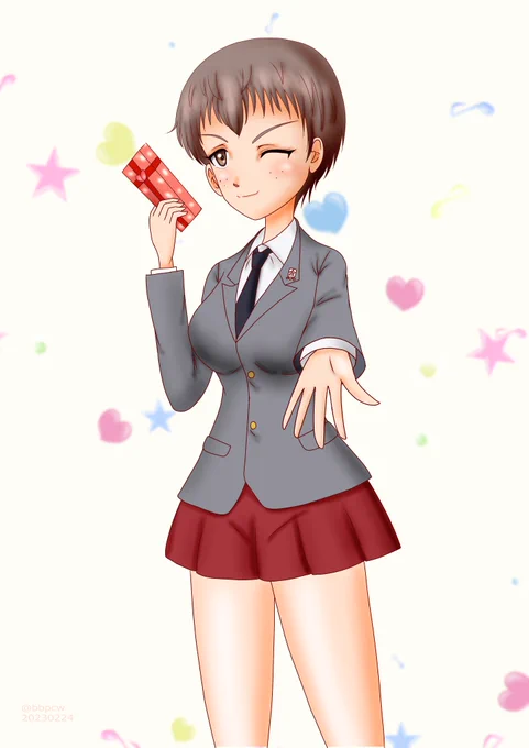 超遅いですがバレンタインナオミさんです#ガルパン 