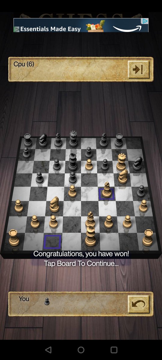 Absolutely the best I've ever played against my fre-mesis CPU (6). Usually crushes my best efforts while silently mocking me. But not tonight, Satan!