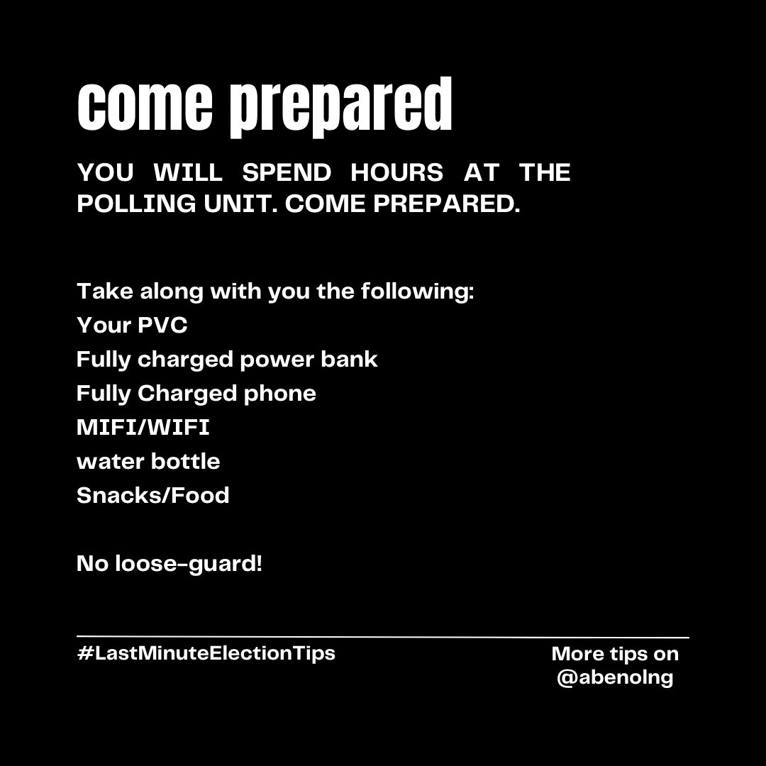 simplyEromz's tweet photo. These open secrets that will greatly change the dynamics of this election.
Nigeria will be great in our lifetime!
ABENOL!
#pvcwaka #abenol #vesguide #thenigeriawewant #sixtypercentofus https://t.co/jbYRPwGjt6