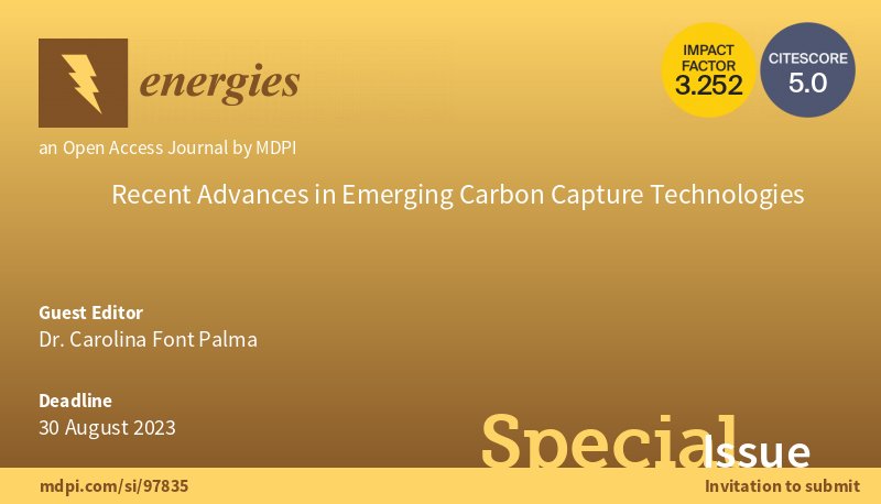 Please to open an invitation to submit papers on novel #ccs technologies at <a href="/energies_mdpi/">Energies MDPI</a> <a href="/MDPIOpenAccess/">MDPI</a>