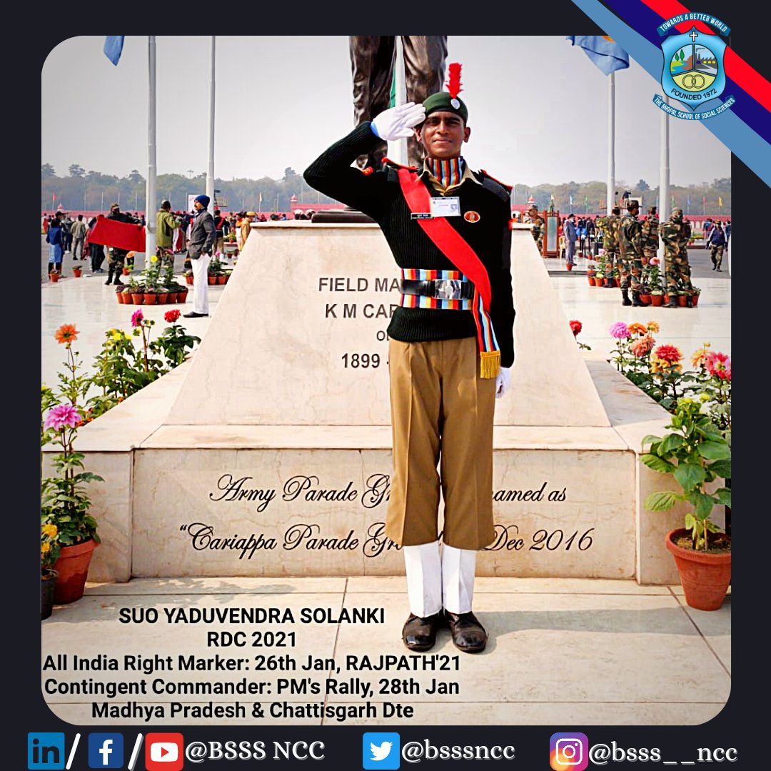 bsssncc's tweet photo. BSSS NCC coy proudly announce that SUO Yaduvendra Solanki, alumini of BSSS NCC batch 2021-22 got recommended in CDS IMA 155 entry from 24 SSB Bangalore. He'll soon join the prestigious Indian Millitary Academy, Dehradun. Proudest moment for every cadets and aluminis of this coy. https://t.co/rJhK4knLBW