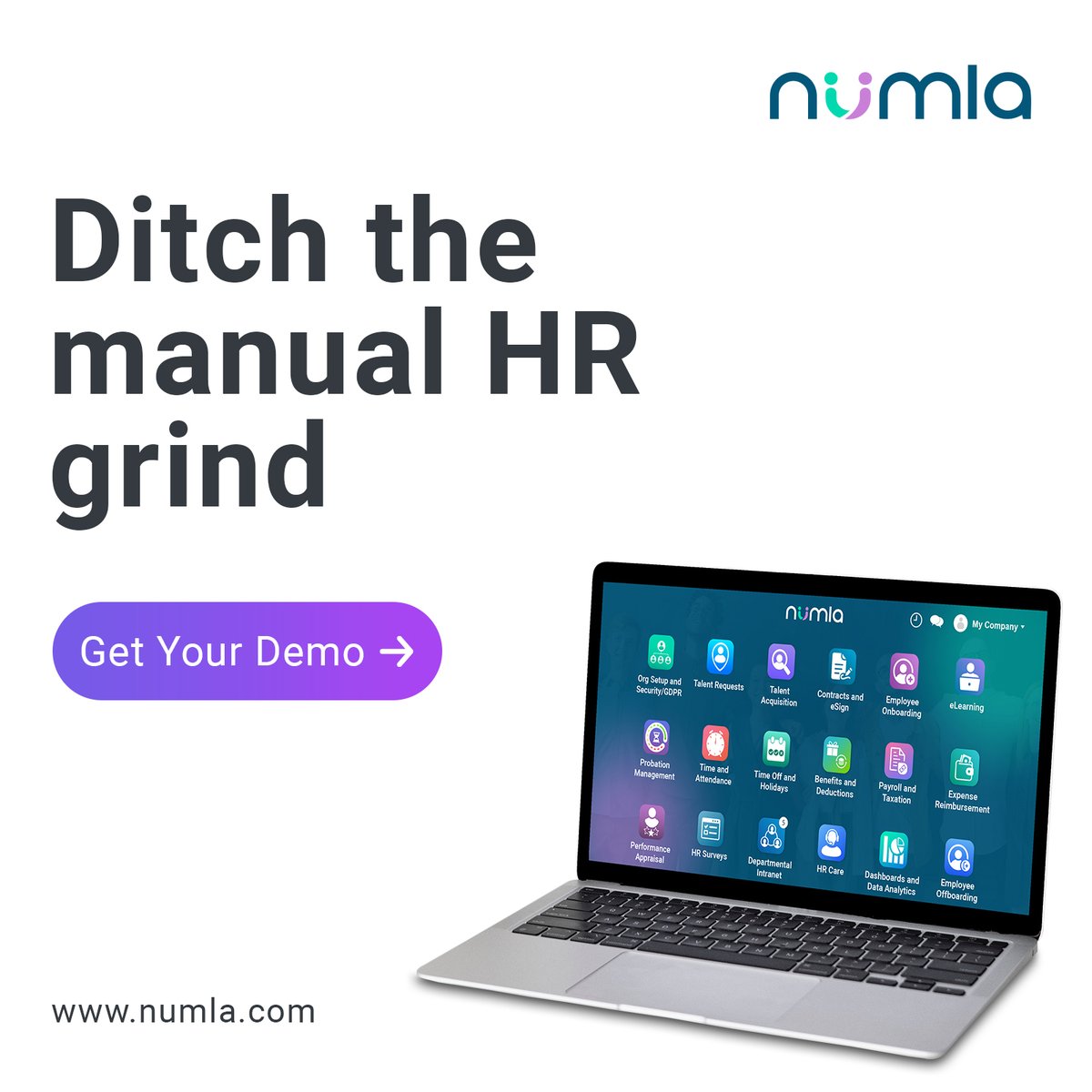 Don't let manual HR processes slow you down. Numla HR is here to revolutionize the way you manage HR. Book your demo today and experience the power of automation.

numla.com/contact-us

#HRtech #HRsystem #HRautomation