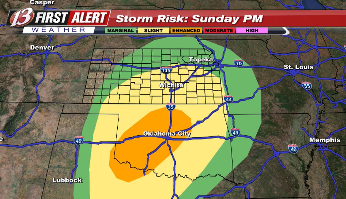 WIBW Weather on Twitter "Risk for severe weather is strongest in