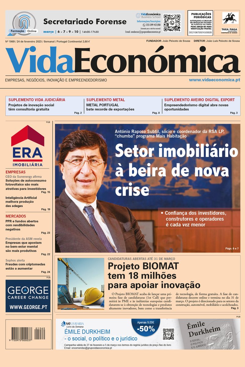 vidaeconomicapt's tweet photo. O jornal Vida Económica já se encontra disponível online. Não perca. Compre a edição digital em ➡️ https://t.co/EqWARwm2H7
Boas leituras 🗞 
#vidaeconomica #vidaeconomicagrupoeditorial #jornalvidaeconomica https://t.co/P1P579WOME