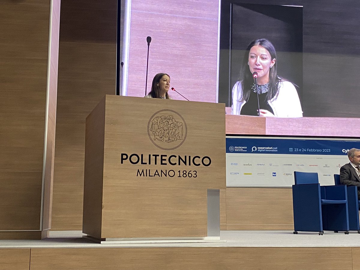 Osserv_Digital's tweet photo. .@giorgia_dragoni apre il suo intervento “Il rischio #Cyber e la compliance normativa: quanto si rischia ad ignorare il rischio?” #OCDP22 https://t.co/8Hmbvoug6T