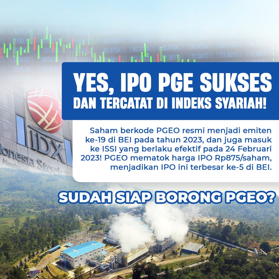 Semoga Pertamina Geothermal bawa hoki untuk para investor yaa! 😁🙏

#Geothermal #Panasbumi #IPO
