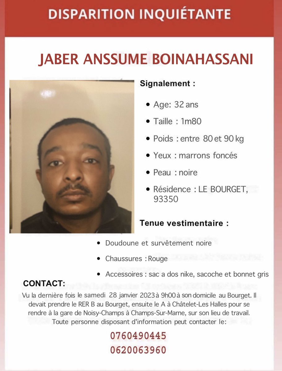 golgoseize's tweet photo. Toujours disparu à l'heure actuelle.
RT apprécié. https://t.co/xzLlwHaoDO