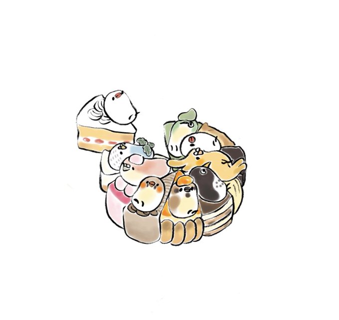 バラエティ小鳥ケーキ 