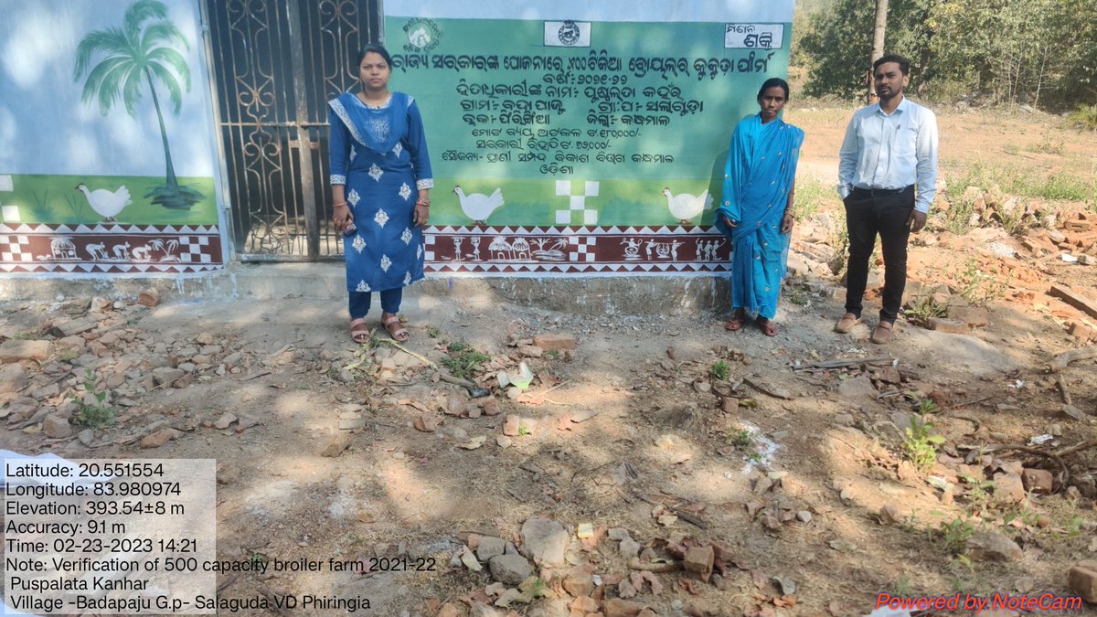 OvsaKandhamal's tweet photo. Asset (500 capacity broiler farm) verification of Puspalata Kanhar of Badapaju (Salaguda) by I/c BVO Phiringia, VAS(MVU) Phiringia and BPC Phiringia. #AnimalProduction #StatePlan #OVS #Veterinarian @CMO_Odisha @dahvsodisha @farddept @rajaaswain @otvnews @MoSarkar5T @DMKandhamal https://t.co/JFDMMs7v2K