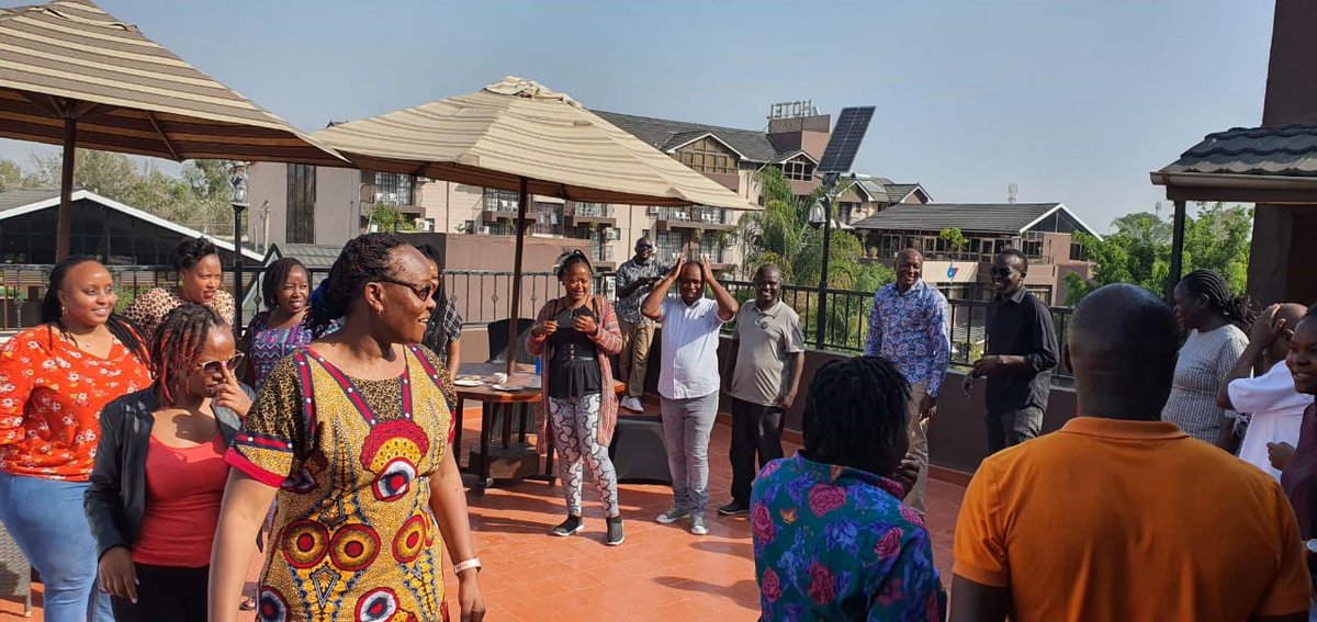 Team building exercise during a workshop on developing key messages about HIV prevention for adolescents and young people. To reach unreached populations, we optimize service delivery and use of peer-led communication interventions in HIV/AIDS universal health care. #EndingAIDS