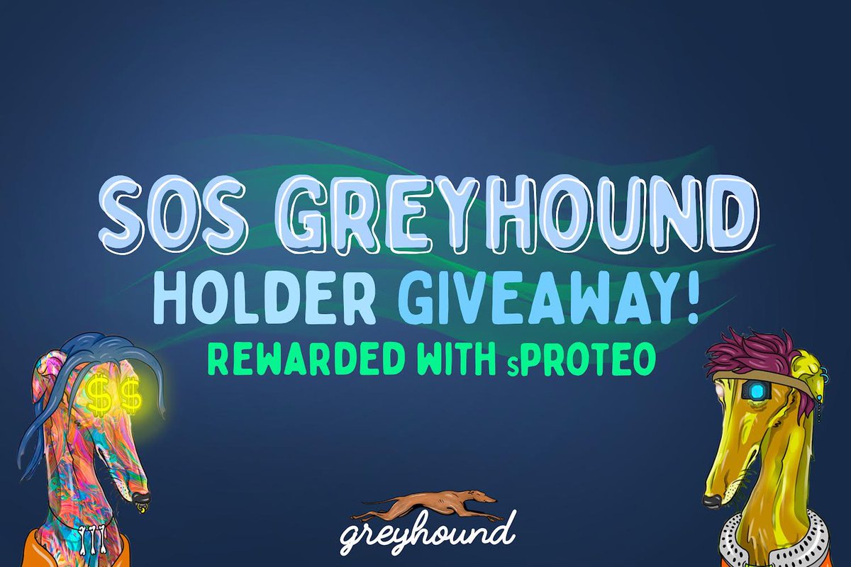The Hounds are back😤
Holder Giveaway❤️‍🔥

🎖️sProteo Prizes🎖️

1️⃣Follow <a href="/SOSgreyhound/">SOSgreyhound | Mint Live</a> 
2️⃣Tag 3
3️⃣Like and Rt
4️⃣Hold 1 Greyhound NFT

Thread open👇🏻

#egld #Elrond #egldnft #proteo