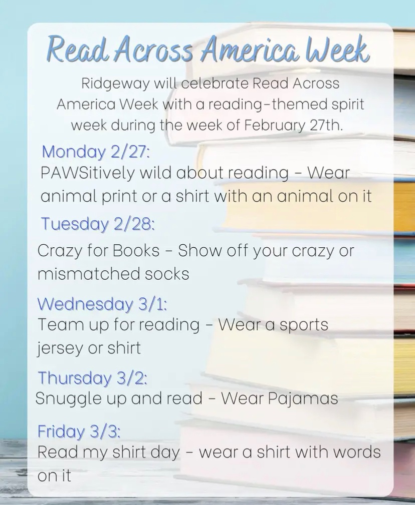 RidgewayPTA's tweet photo. 📚Read Across America Week!!📖 https://t.co/U2mMGJ8Vko