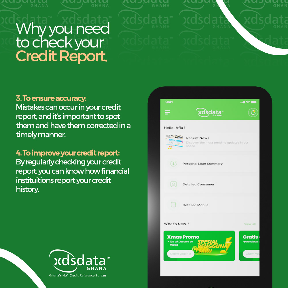 XdsData_Gh's tweet photo. These are reasons to why you need to check your credit report.

3. To ensure accuracy
4. To improve your credit report

#CheckyourCreditreport
#XdsdataGhana https://t.co/pnxVhQXP5J