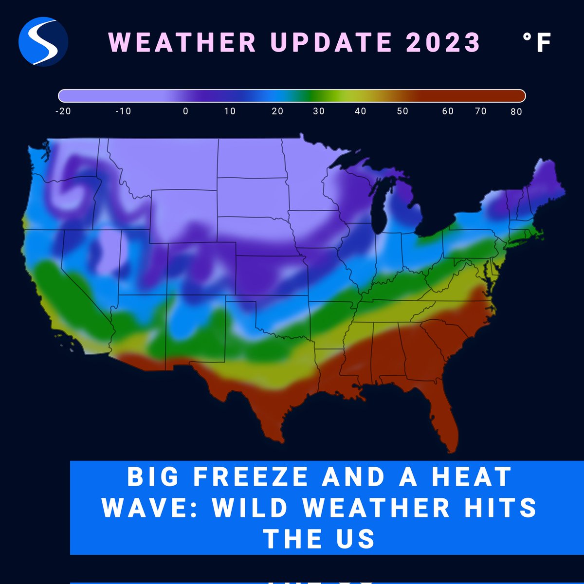 SatlujTV's tweet photo. Big freeze and a heat wave: Wild weather hits the US

#satluj #satlujtv #satlujnetwork #WeatherUpdate #Weatherusa #USAWeather #PowerOutageUpdate #poweroutage https://t.co/fGW0SfH6z4