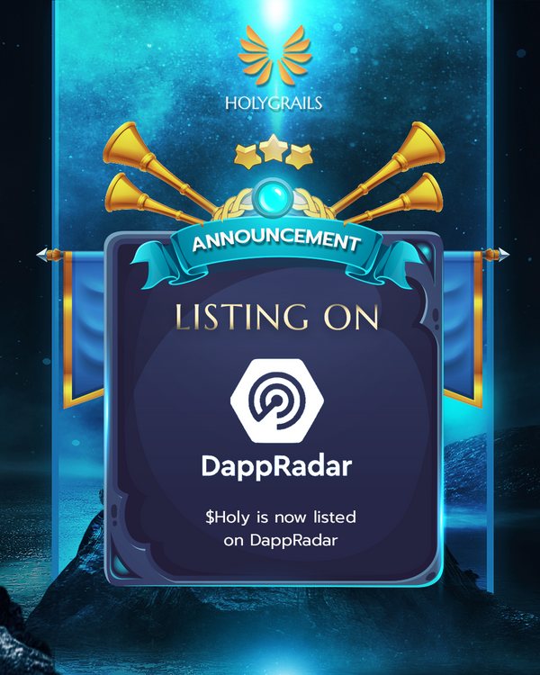 HolyGrails_io's tweet photo. 🚨Exciting news Fam!🚨
$HOLY is now listed on @DappRadar
🔥 Tune in for more information about this!
A major milestone for our project. Let's make it to the moon together! 🚀 🌕
#NFT #HOLY #Listing #NFTmarketplace #NFTradar
https://t.co/PqGQL6jIaW https://t.co/dgcK41NBaJ