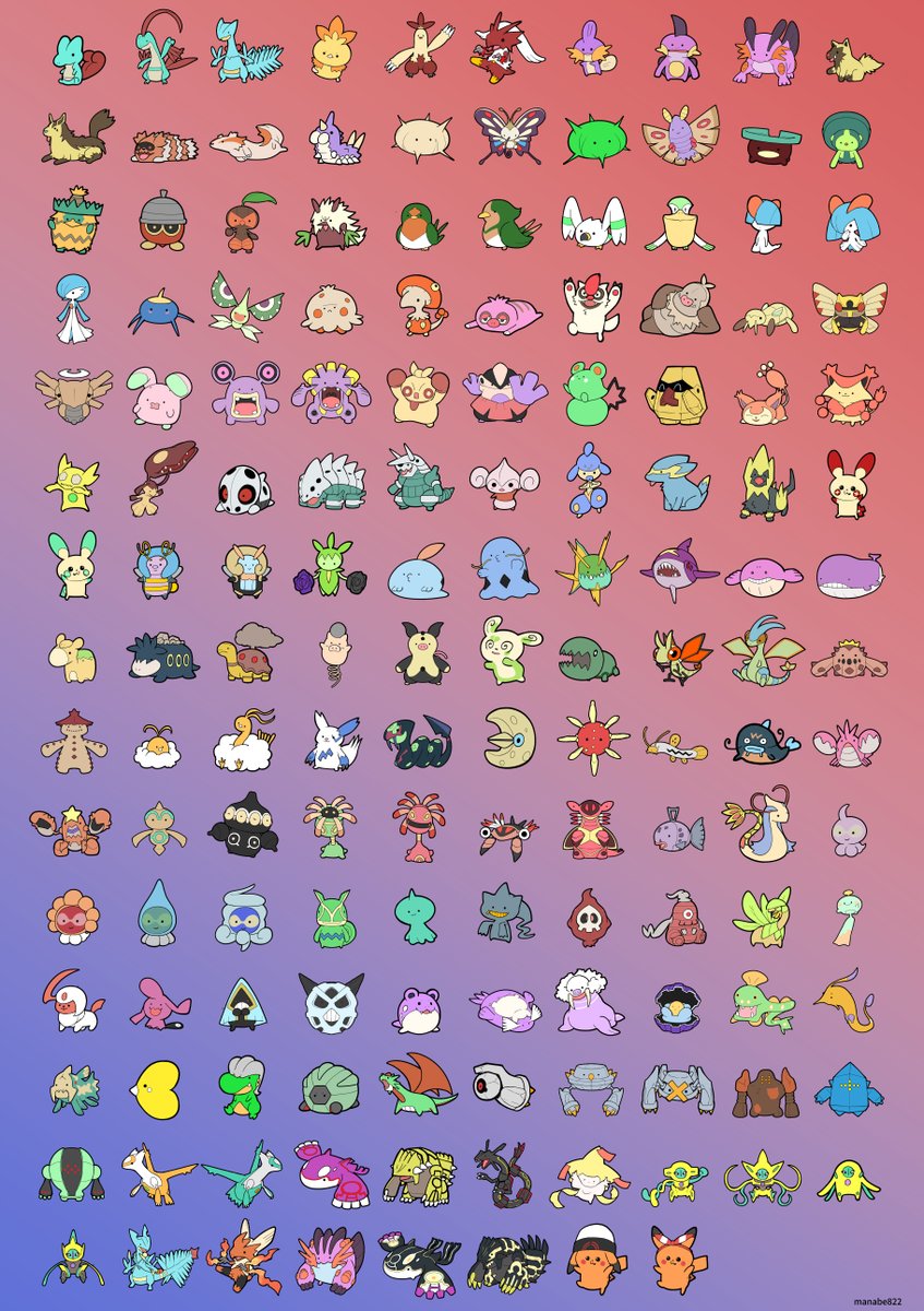 bulbasaur ,charizard ,charmander ,chikorita ,cyndaquil ,eevee ,gengar ,jigglypuff ,pikachu bone pokemon (creature) ghost flame-tipped tail fish horns bug  illustration images