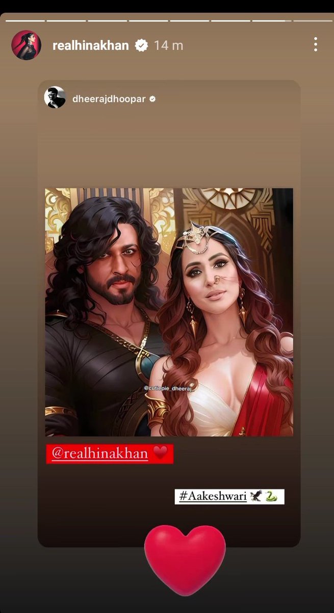 angelbabyfpx's tweet photo. Them 🫶❤️
#DheerajDhoopar #hinakhan #aakeshwari #hiraj #naagin5 https://t.co/TL48TRJS4n