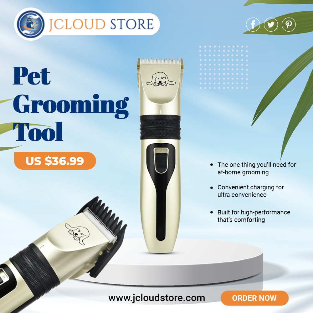 jcloudstore's tweet photo. Does your pet make a grumpy face while you take them to the grooming store? Well, now you can groom them at your place only with our pet grooming tool with features of convenient charging and comfortable high-built performance. 
Order today @ https://t.co/TzCVWvX5wu.
#jcloudstore https://t.co/leLpqyzgTI