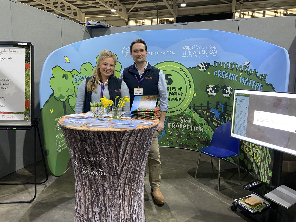 Earlier this month, @AllertonProject represented #AgriCaptureCO2 at @lowcarbonagri where they showcased regenerative agricultural practices and demonstrated the technical side of the project with video material of the AgriCaptureCO2 earth observation platform provided by @GilabRs