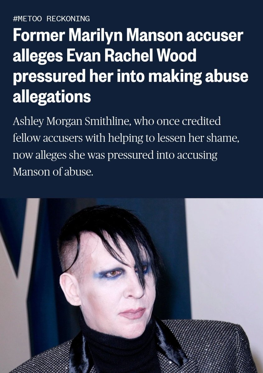 Smithline said it never happened to her, she was manipulated by Wood.
 
She lied. Is anyone suprised? 
#JusticeForMarilynManson 
#MarilynMansonIsInnocent