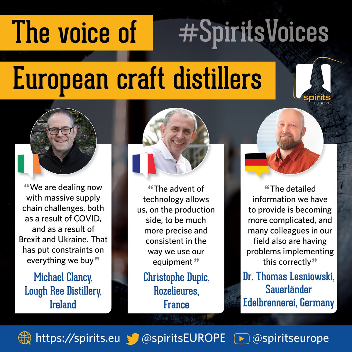 spiritsEUROPE's tweet image. #COVID19’s impact was felt throughout the world.
 
What did it mean for European SMEs such as #distilleries?

#SpiritsVoices