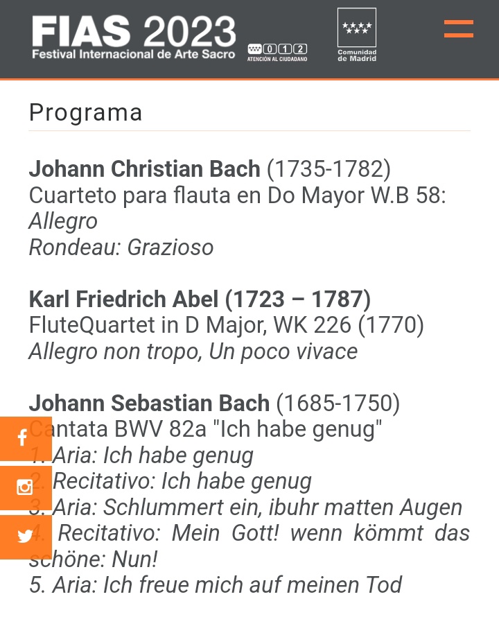 _pepemompean's tweet photo. Fin de semana intenso en el #FIAS2023 @CulturaCMadrid, no se lo pierdan. Hoy recibimos por primera vez al multipremiado grupo @AnacroniaEns con cambios de última hora en el programa sobre la familia #Bach, Lucía Caihuela sustituye a la soprano Rita Morais https://t.co/fUGxL3IG6o https://t.co/mqIU8HyiHx