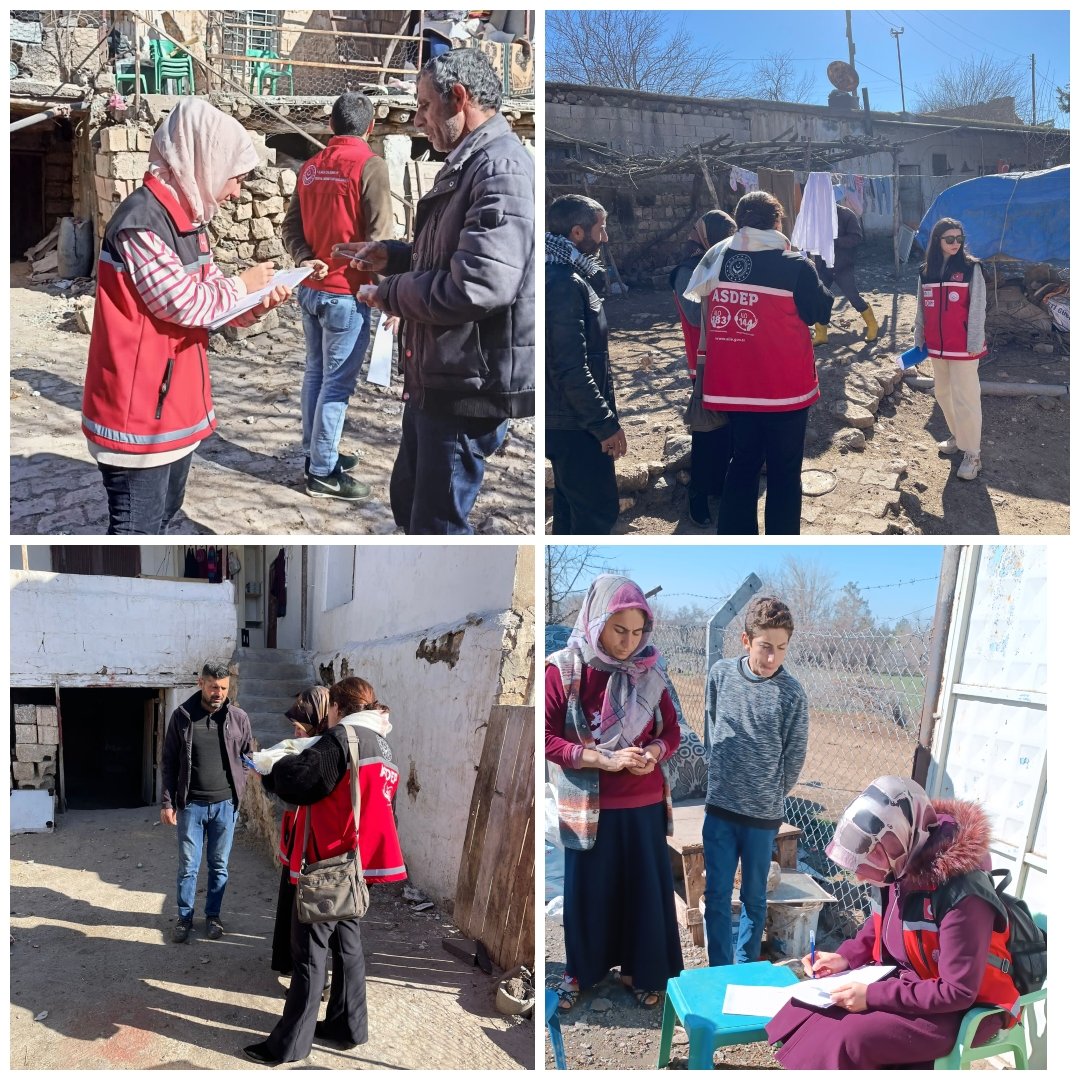 Siverek Sosyal Hizmet Merkezi olarak psikososyal destek ekiplerimizce Çaylarbaşı köyünde 130 hane ziyaret edilerek depremden etkilenen vatandaşlarımızla görüşme gerçekleştirilmiş olup vatandaşlarımıza psikososyal destek sunulmuştur.<a href="/siverekkaymakam/">SİVEREK KAYMAKAMLIĞI</a> <a href="/SanliurfaASH/">Şanlıurfa Aile ve Sosyal Hizmetler İl Md.</a> <a href="/tcailesosyal/">T.C. Aile ve Sosyal Hizmetler Bakanlığı</a>